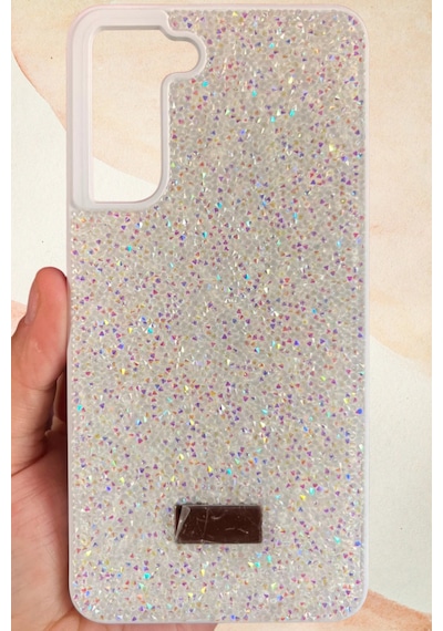 Samsung Galaxy S21 Fe Yıldız Tozu Premium Beyaz Silikon Kılıf