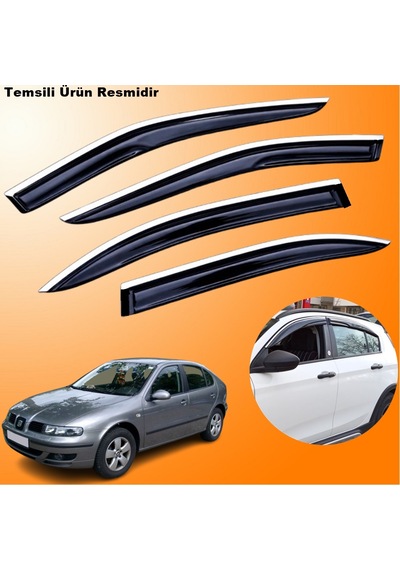 Seat Leon Mügen Cam Rüzgarlığı Abs Nikelajlı Krom Cam Rüzgarlığı 1998-2005 Arası 4 Lü Set