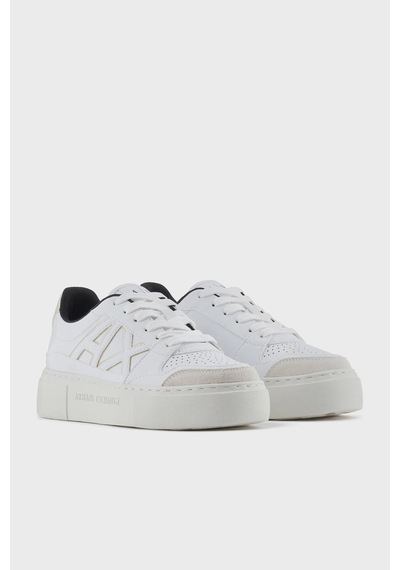 Armani Exchange Kadın Ayakkabı Xdx147 Xv830 T782 Beyaz-Gold Altın - Beyaz