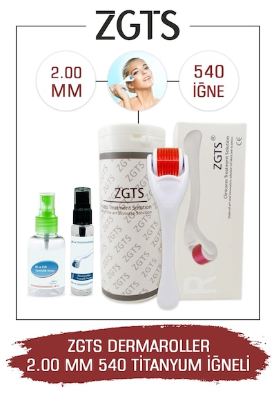 Zgts Dermaroller 2.00 Mm Titanyum 540 Iğneli Derma Roller