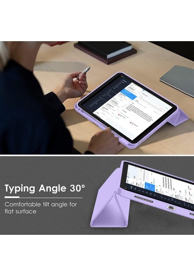Apple Uyumlu iPad Air 11inç M2 2024 Kılıf Pen Charge Kalem Bölmeli A2902 A2903 A2904 Kılıf
