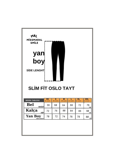 Missmaral Siyah Slim Fit Yüksek Bel Toparlayıcı Spor Tayt Flatlock Dikiş Detaylı Fit Tasarım Oslo 1090 SiYAH