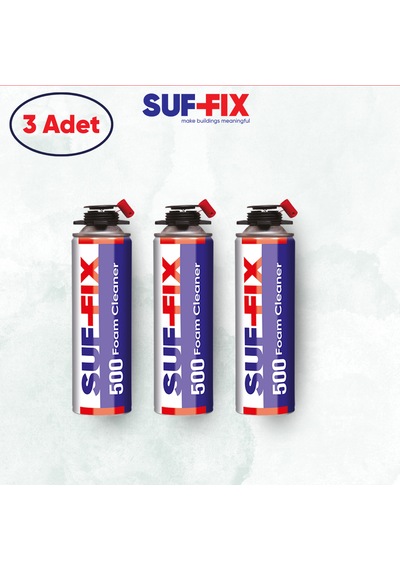 Suf-fix 500 Foam Cleaner Pu Köpük Temizleyici 500ml 3 Adet Tabanca Temizleme Spreyi