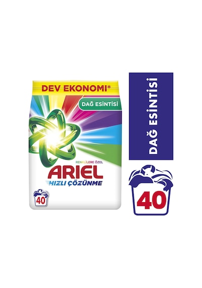 Ariel Toz Çamaşır Deterjanı Parlak Renkler 40 Yıkama 6 KG