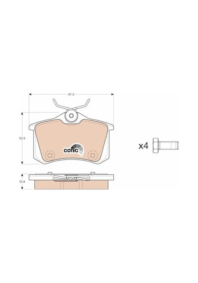 Seat Ibiza 3 Arka Fren Balatasi 2002-2008 Trw Gdb1973