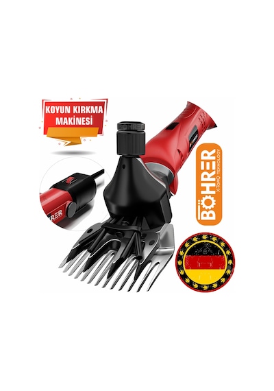 Böhrer Hb0256t Alman B-4200w Germany Designe Red Koyun Keçi Kırpma Kırkma Makinesi,bakır Sargılı,beiyuan Bıçak