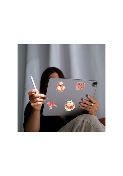 Coquette Kawaii Tatlı Kırmızı Sticker Seti - Etiket Seti Scrapbook Bullet Journal