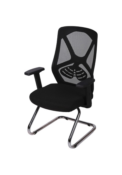 Ofisbazaar Dolphin Siyah Fileli Misafir Koltuğu Ergonomik Toplantı Ve Bekleme Koltuğu Siyah Fileli Siyah