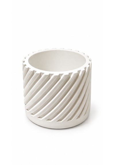Dekorske Spiral Desenli Saksı El Yapımı Dekoratif Saksı 10x10x11.5cm