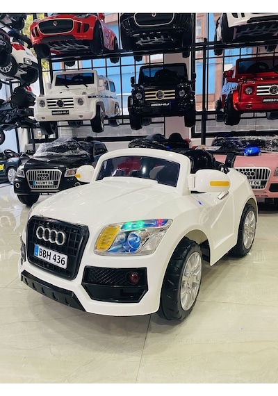 Audi Çocuk Araç Gereçleri Akülü Araba 12v 0-6 Yaş Beyaz
