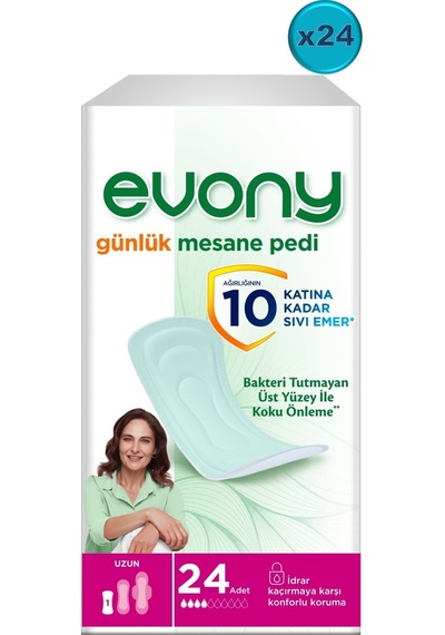 Evony Günlük Mesane Pedi Uzun 576 Adet (24Pk*24)