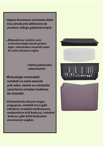 Nem Alıcı 1 kg Kare Aparat Lavanta