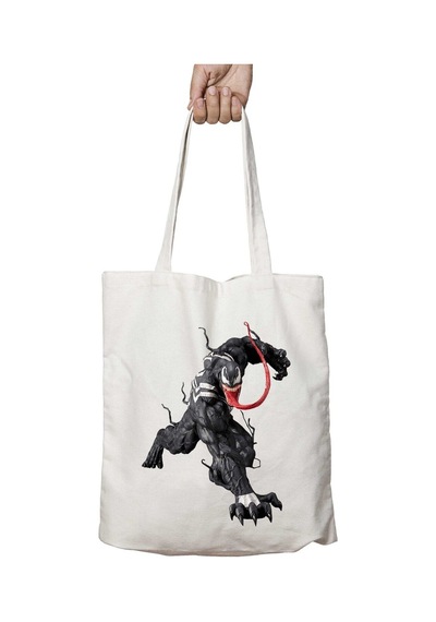 Art Hediye Spider Man Venom Marvel Now Action Toy Figures İki Tarafı Kalıcı Baskılı Yıkanabilir Çanta Çok Renkli