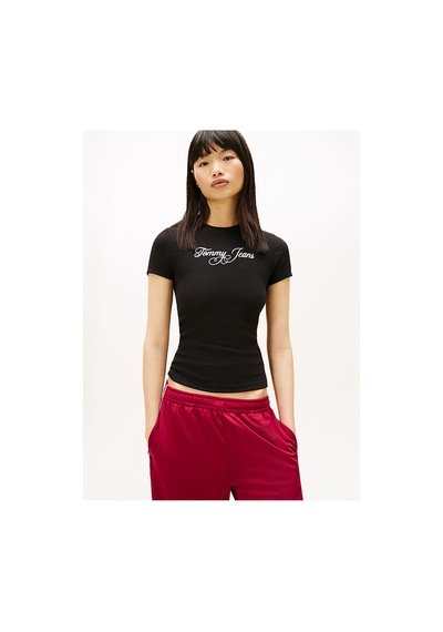 Tommy Hilfiger Tjw Slim Essential Logo T-shirt-12835 Siyah