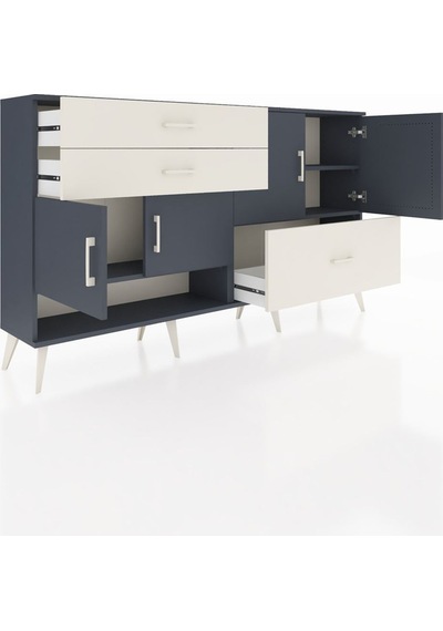 Arges Konsol 3 Raflı 3 Çekmeceli 4 Kapaklı 176x30x99 Antrasit-ant Antrasit-antrasit/aytaşı Arges Konsol 3 Raflı 3 Çekmeceli 4 Kapaklı 176x30x99 Antrasit-ant Antrasit-antrasit/aytaşı