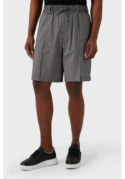Emporio Armani Erkek Short 3D1Pe2 1Npız F014 Siyah-Beyaz Siyah - Beyaz
