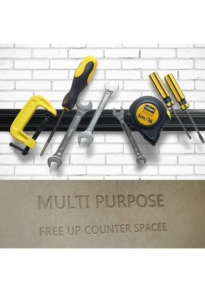 Manyetik Bıçak Askısı 33 Cm. Metal Siyah Diğer