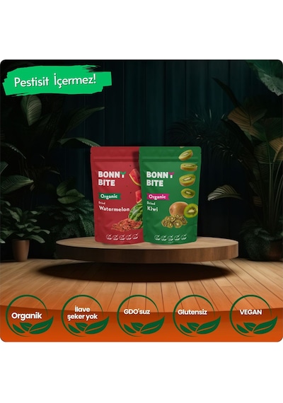 Organik Kurutulmuş Karpuz & Kurutulmuş Kivi İkili Paketi Diğer