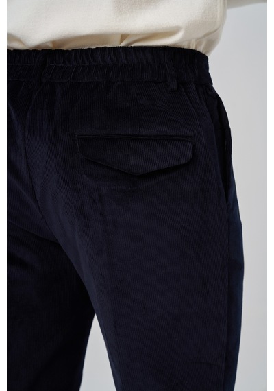 Morven Erkek Lacivert Pamuk Trend Fitilli Kadife Lastikli Slim Fit Pantolon 26ks003005200 Lacivert