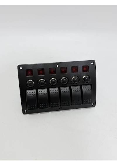 Dahili Sigortalı Karavan Tekne Kontrol Paneli 6'lı