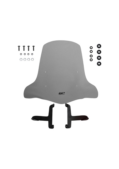GP Kompozit Scooter Universal 2020 Uyumlu Elcikli Ön Cam Füme 44 cm