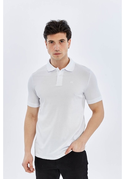 Süvari Slim Beyaz Erkek Polo Yaka T-shirt Ts1014000474
