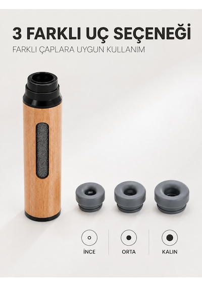 Taşınabilir Küllük İnce Orta Kalın 3 Farklı Uçlu Mini Küllük - Lisinya