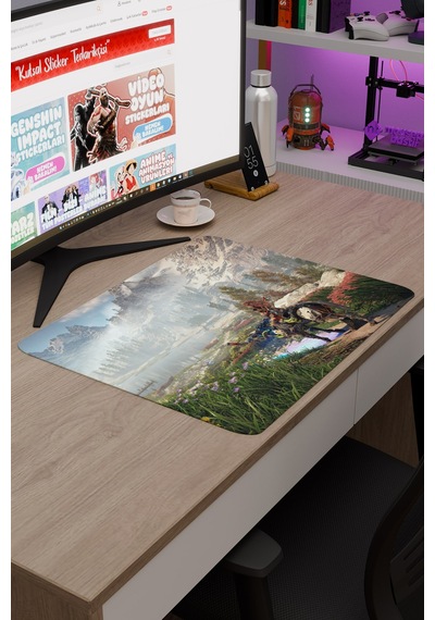 Horizon Zero Kaymaz Dikişli Kauçuk Oyuncu Mousepad V2 - 48x40 Xl Gaming Mouse Pad Fare Altlığı