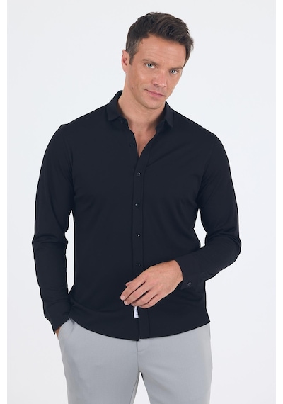 İmza Siyah Uzun Kol Düz Örme Polo Yaka Cepsiz Esnek Classic Slim Fit Gömlek 1004250153 001 Siyah İmza Siyah Uzun Kol Düz Örme Polo Yaka Cepsiz Esnek Classic Slim Fit Gömlek 1004250153 001 Siyah