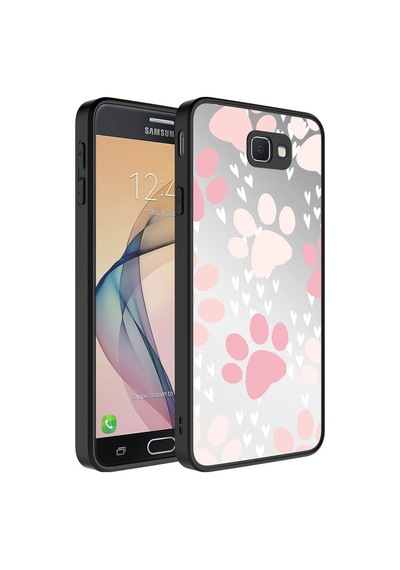 Galaxy J7 Prime Kılıf Aynalı Desenli Kamera Korumalı Parlak Zore Mirror Kapak Pati
