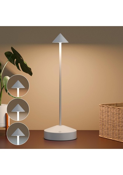 Alüminyum Led Pilli Masa Lambası, 2700k-6000k, Kısılabilir Led Masa Lambası, Kablosuz, Dokunmatik Kumanda, Ip54 Su Diğer