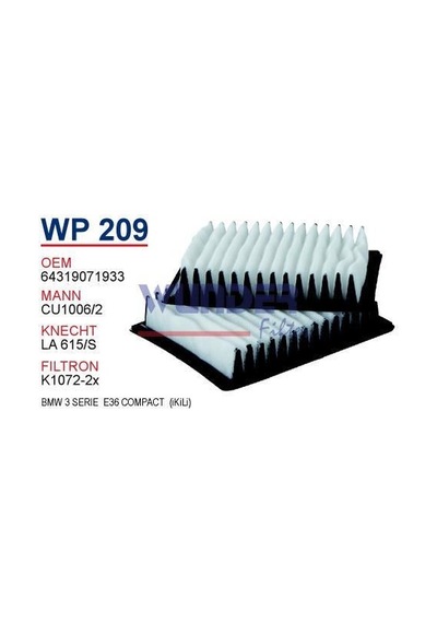 WUNDER WP209 Polen Filtresi Bmw 3 Serie E46 Compact (İkili)