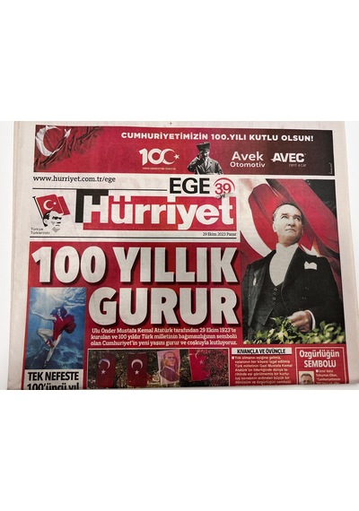 29 Ekim 2023 Hürriyet Gazetesi Eki Ege