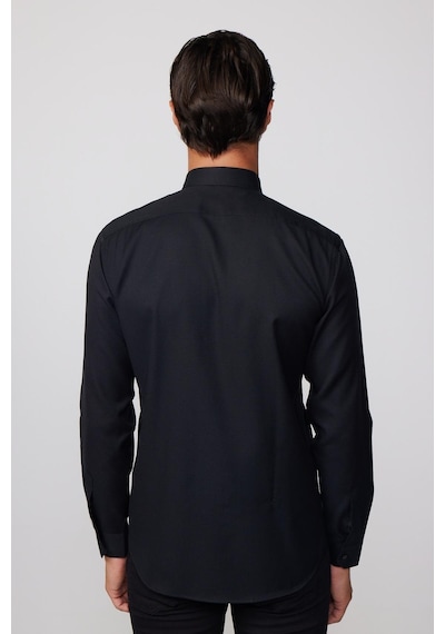 Tudors Modern Slim Fit Pamuklu Kolay Ütü Armürlü Siyah Erkek Gömlek-28380-siyah Siyah Tudors Modern Slim Fit Pamuklu Kolay Ütü Armürlü Siyah Erkek Gömlek-28380-siyah Siyah