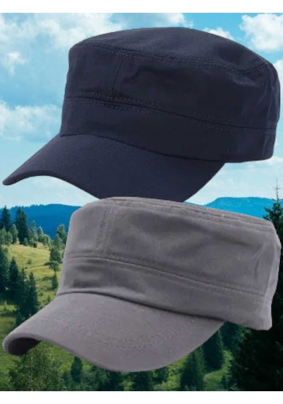 Tezzgelsin Unisex Pamuklu Castro Şapka 2 Adet Lacivert Gri