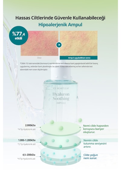 Hassas Ciltlere Bakım Sunan Nemlendirici Ampul Goodal Houttuynia Cordata Hyaluron Soothing Ampoule