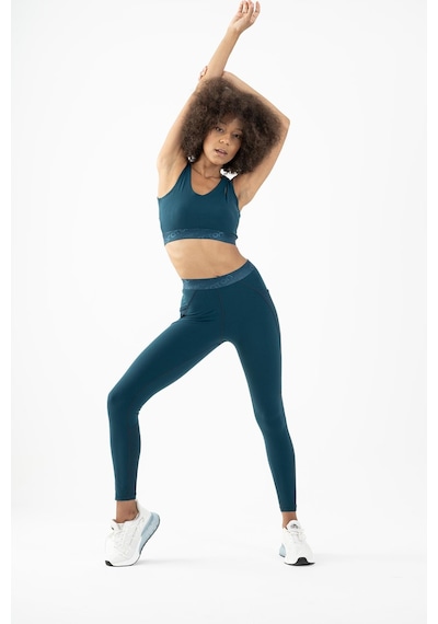 Maraton Active Slimfit Kadın Atlet Yaka Kolsuz Fitness Turkuaz Bra 21972-Turkuaz