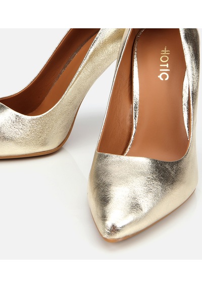 Hotiç Kadın Deri Gold Yüksek Topuklu Stiletto Çok Renkli