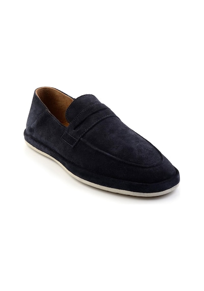 Bambi Lacivert Hakiki Deri Erkek Loafer Ayakkabı E01589240102 Lacivert