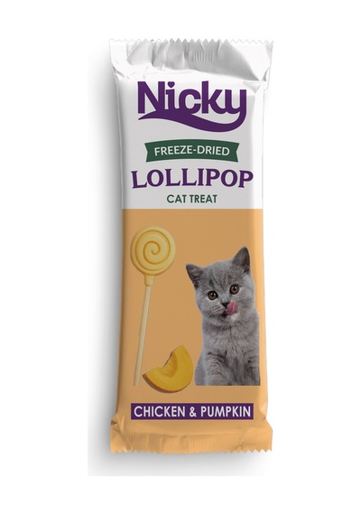 Lolipop 1,4 Gr Tavuk-kedi Çimi 15 Adet +keçi Sütü 15 Adet +balkabaklı 15 Adet - 45 Adet