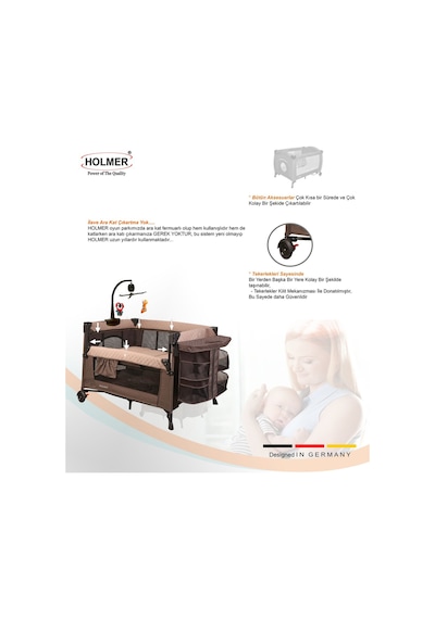 Holmer Maxi Comfort Coolstyle Anne Yanı Deluxe Kumaş Premium Dönenceli Oyun Parkı