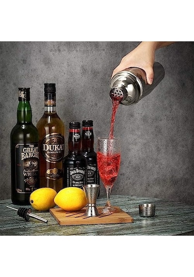 Perlotus 550 Cc Çelik Kokteyl Shaker Karıştırıcı Profesyonel Kalite Açık