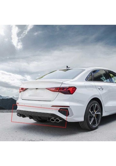 Audi A3 Uyumlu Sedan 2021 Çift Egzozlu Difüzör Parça