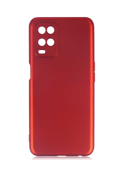 Kilifone - Oppo Uyumlu A54 4g - Kılıf Mat Renkli Esnek Premier Silikon Kapak - Kırmızı