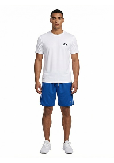 Orendahill Erkek Spor Şort Hızlı Kuruyan Esnek Regular Fit Trim Biyeli Activewear Saks Mavi