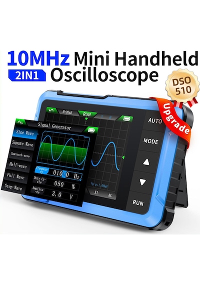 Dso-510h 2'si 1 Arada Mini El Tipi Dijital Osiloskop Dds Sinyal Jeneratörü