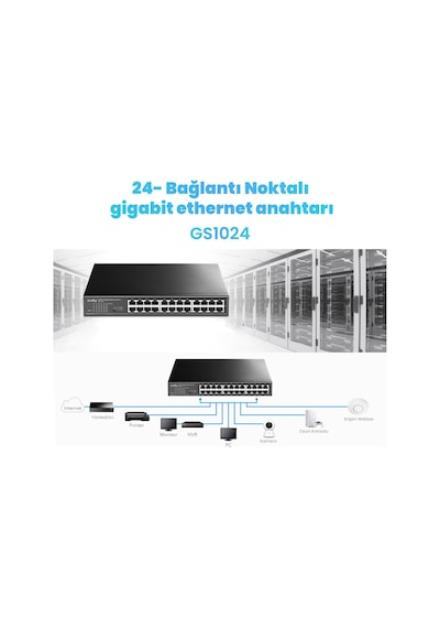 Cudy GS1024 16K Mac 24 Port Gigabit Metal Switch