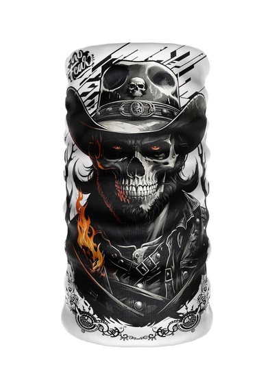 Bebo Store Extreme Spor Motor Ve Bisiklet Kullananlara Özel Desenli Reflektörlü Buf Boyunluk Bandana Balaklava Skull-184 Çok Renkli