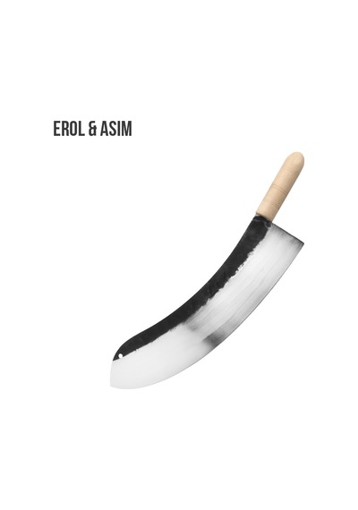 Ahşap Saplı Karbon Çelik Zırh 35 Cm