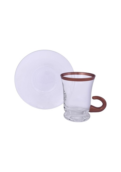 Lıvıano Kulplu Çay Takımı Bellis 12 Parça Rose Gold 01 Rose Gold